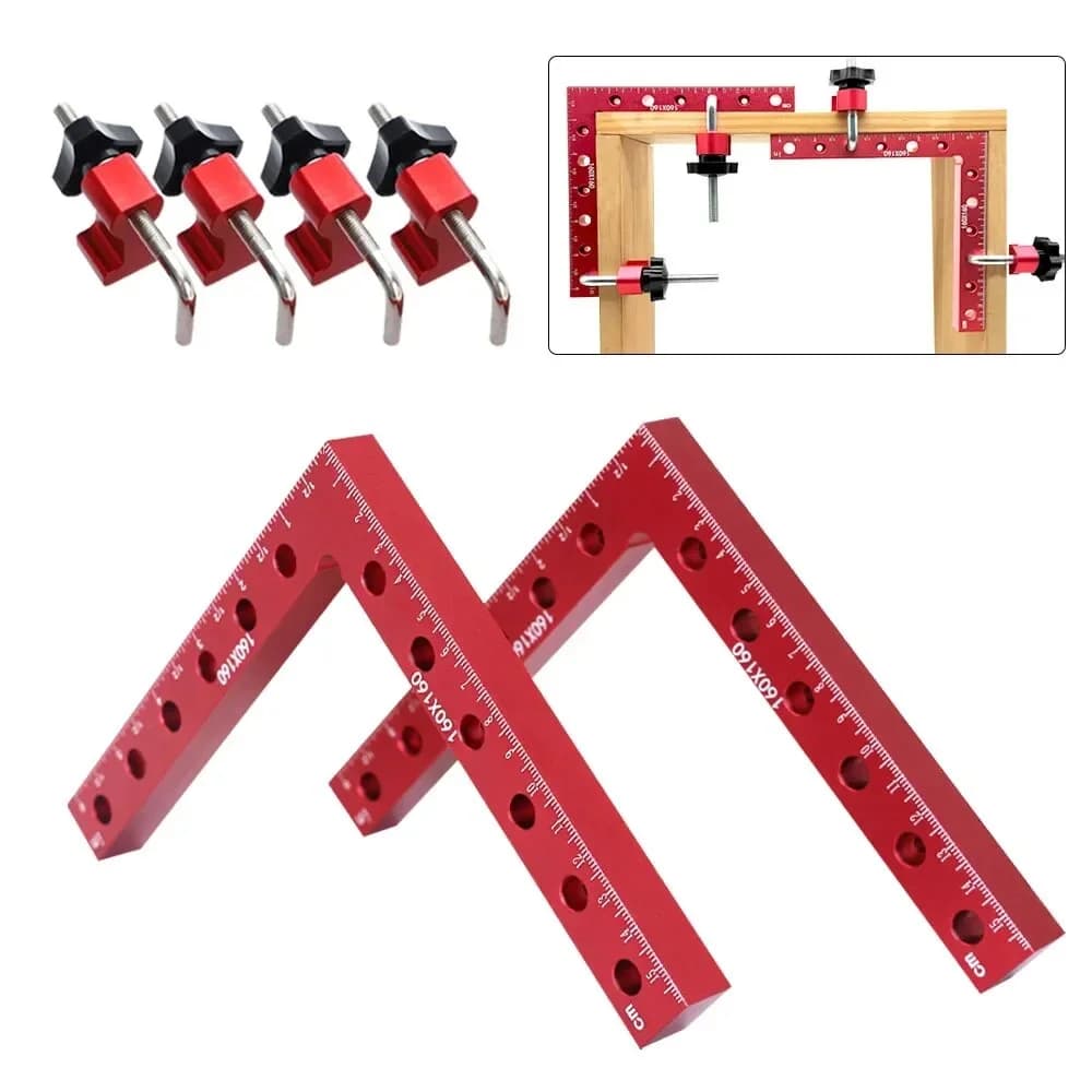 90° L formos stačiojo kampo fiksavimo spaustukas, 120-160 mm