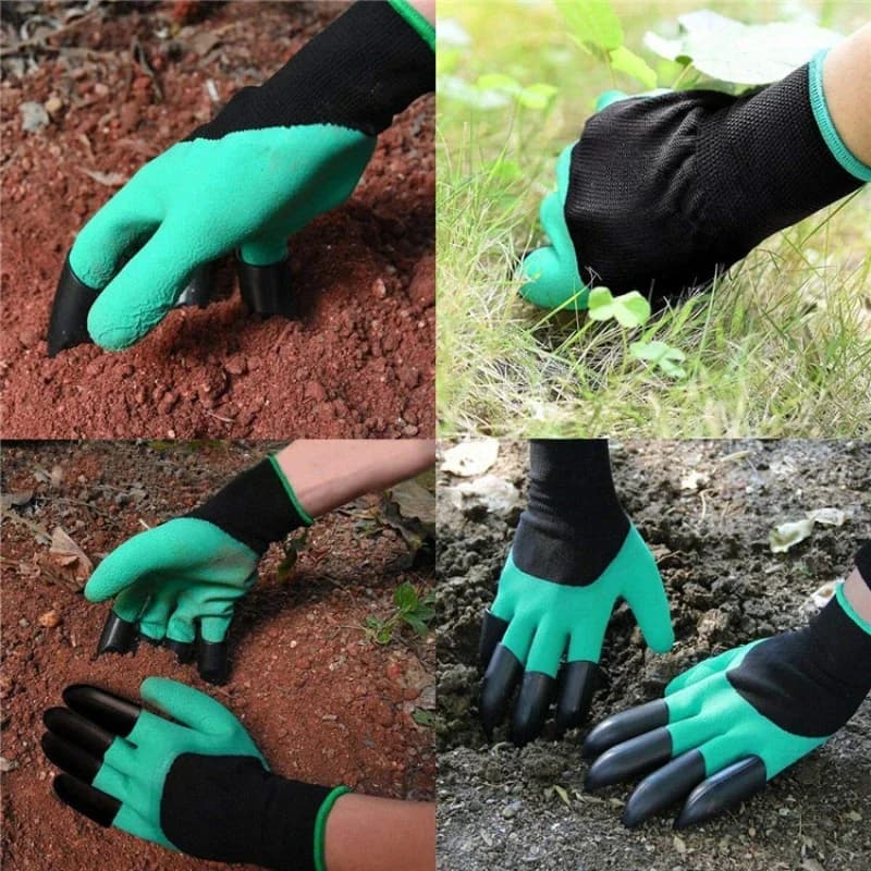 Atsparios vandeniui lateksu dengtos sodininkystės pirštinės su nagais