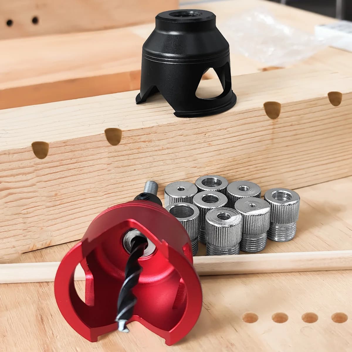 Vertikalus gręžimo gidas, kištukų žiedavimo rinkinys, 2–10 mm