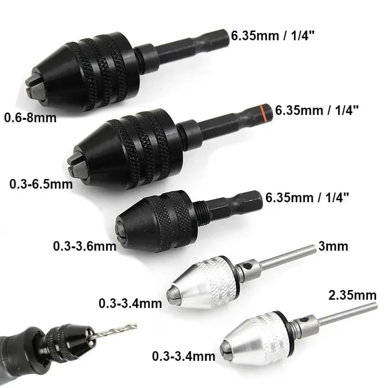 0,3–8,0 mm greito keitimo mini gręžtuvių glaudiklis