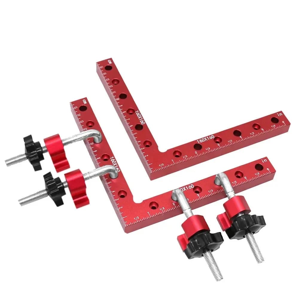 90° L formos stačiojo kampo fiksavimo spaustukas, 120-160 mm