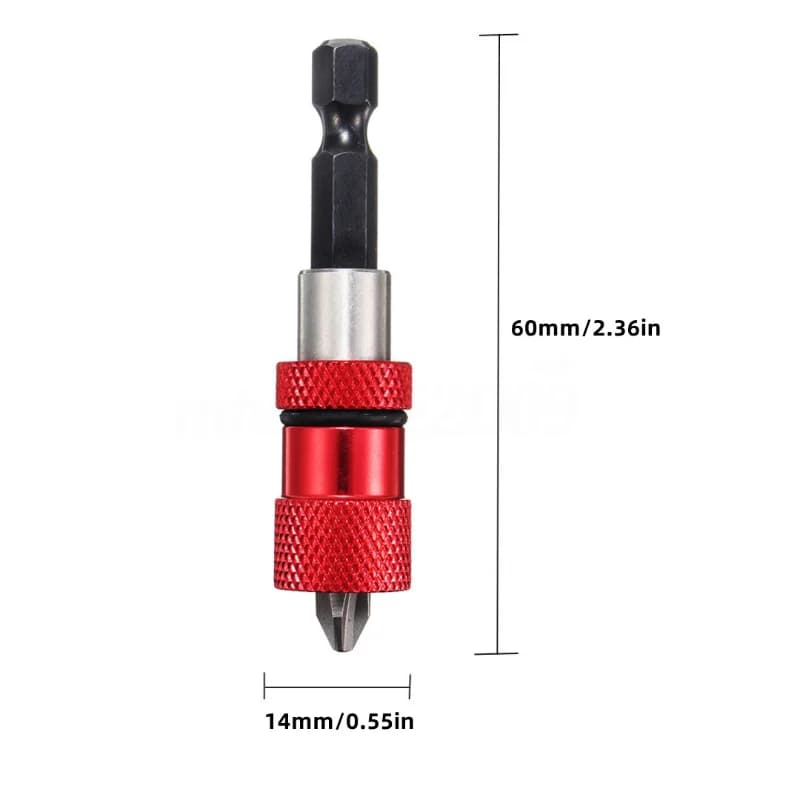 60 mm reguluojamas magnetinis šešiakampis antgalis su pailgintuvu